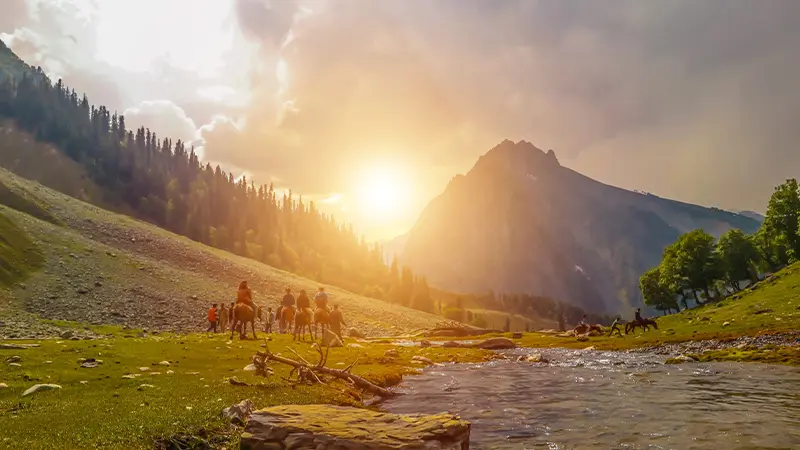 Scenic Baltal Valley along the Amarnath pilgrimage trail