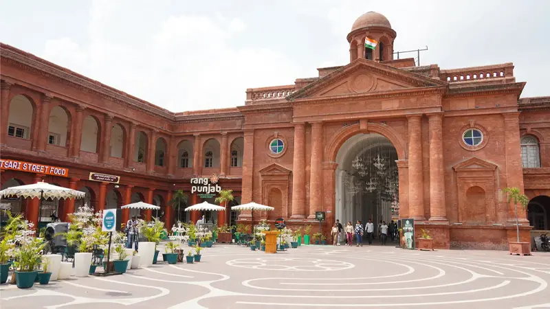 Heritage Street pedestrian plaza leading towards the Golden Temple