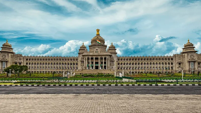 Vidhana Soudha legislative building in Bangalore