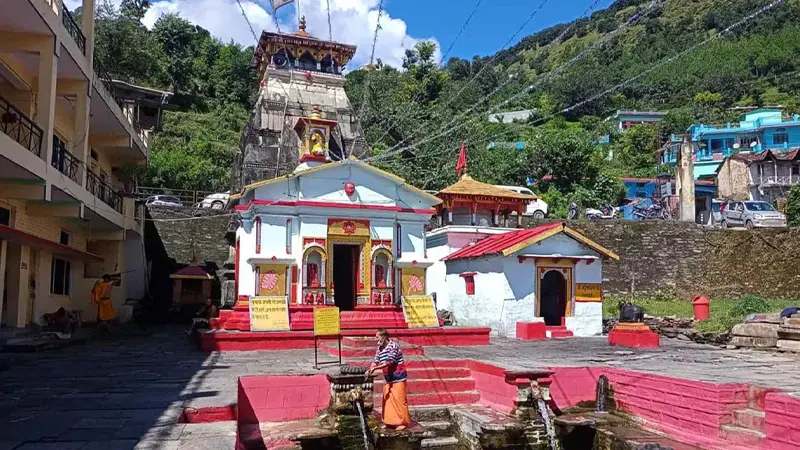 Sacred Yamunotri Temple during Char Dham pilgrimage