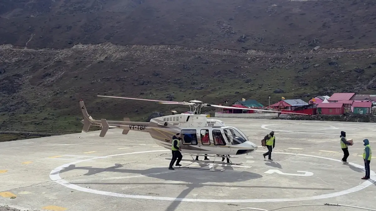 Kedarnath Helicopter Landing