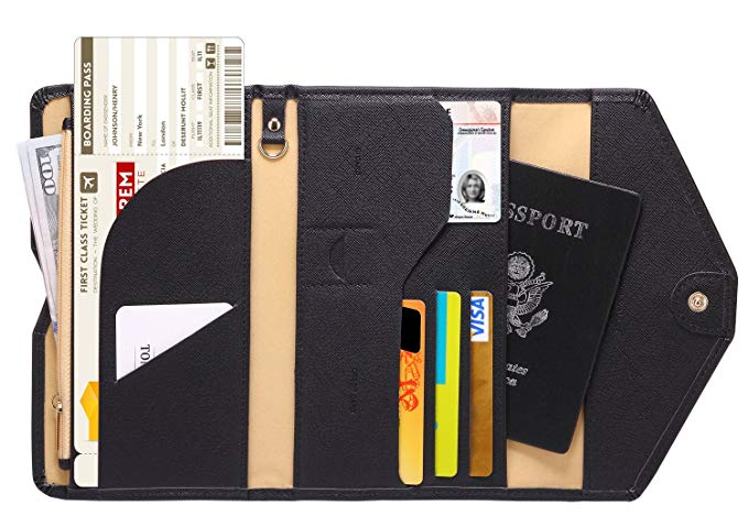 Travel Wallet Organizer Passport Holder Card Holder Pocket Folder Clutch  Purse | eBay